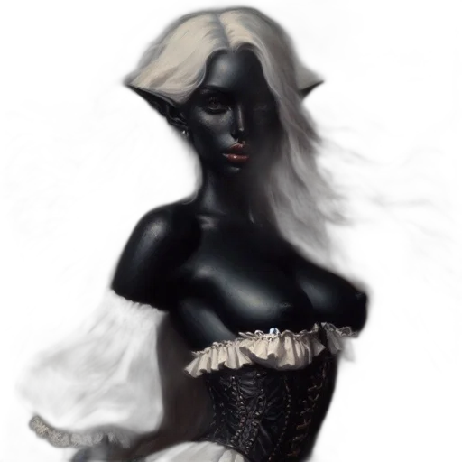 mask, dress, face, creature, fantasy art, concept art, photorealistic, 3d render transparent PNG cut-out