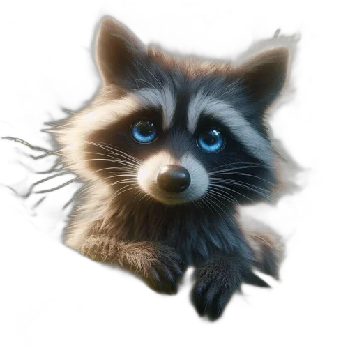 animal, creature, staff, face, concept art, fantasy art, photorealistic, watercolor transparent PNG cut-out