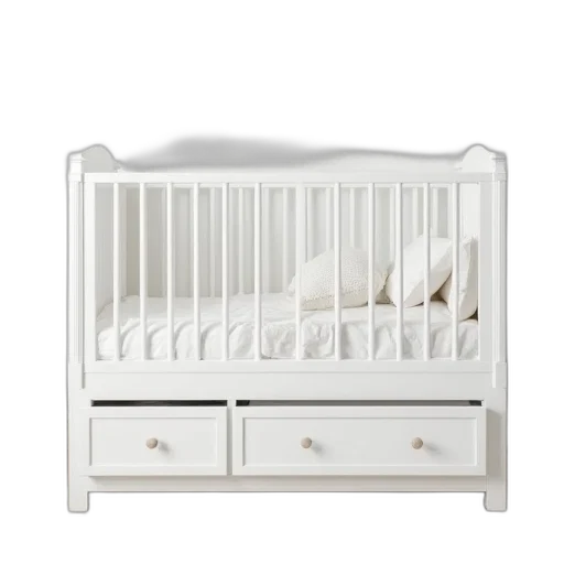 furniture, white, wooden, baby transparent PNG cut-out