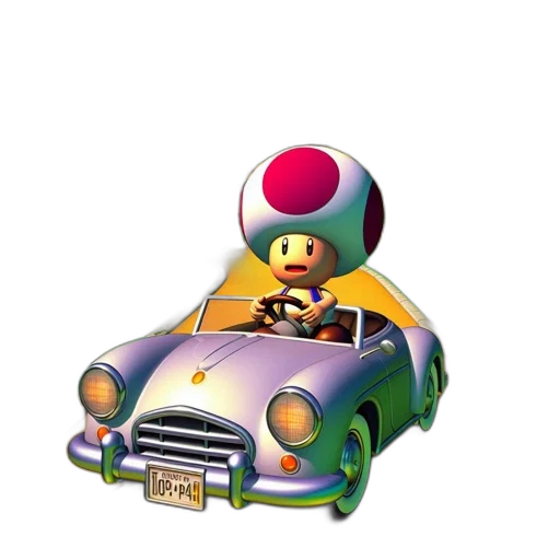 car, robot, 3d render, concept art, photorealistic, toad, character, drives transparent PNG cut-out