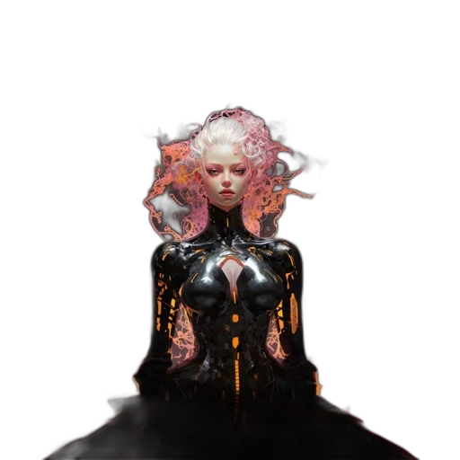 dress, crown, hair, creature transparent PNG cut-out