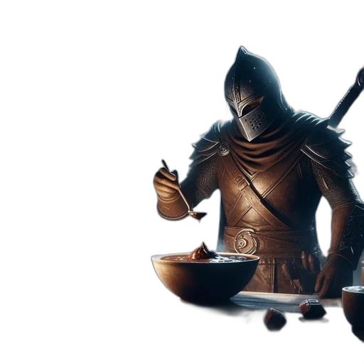 staff, sword, food, weapon, concept art, 3d render, fantasy art, pixel art transparent PNG cut-out