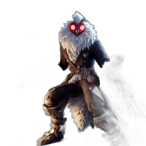 creature, mask, staff, weapon, concept art, fantasy art, 3d render, pixel art transparent PNG cut-out