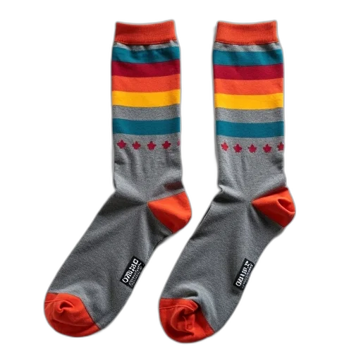 shoes, colorful, pair, grey, socks, stripes, patterns, top transparent PNG cut-out