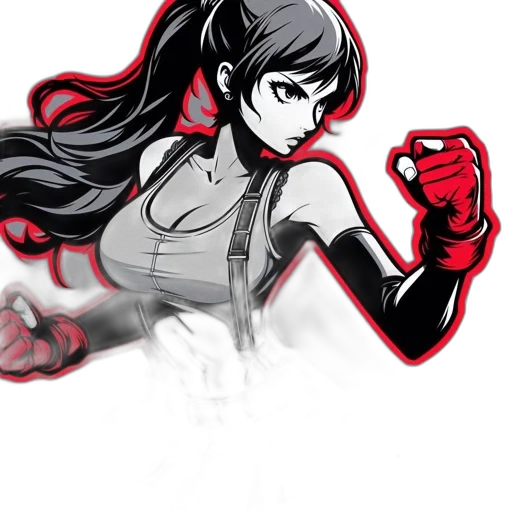 weapon, comic book art, anime, cartoon, concept art, red, animated, female transparent PNG cut-out