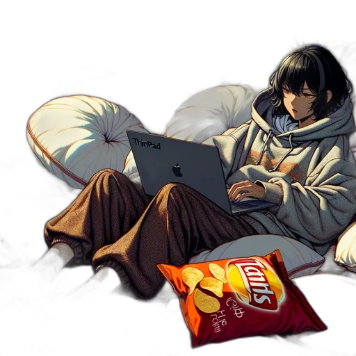 food, jacket, cyberpunk, comic book art, fantasy art, concept art, inside, cozy transparent PNG cut-out