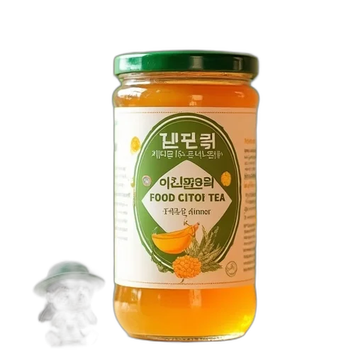 bottle, food, jar, honey, citron, tea, label, featuring transparent PNG cut-out