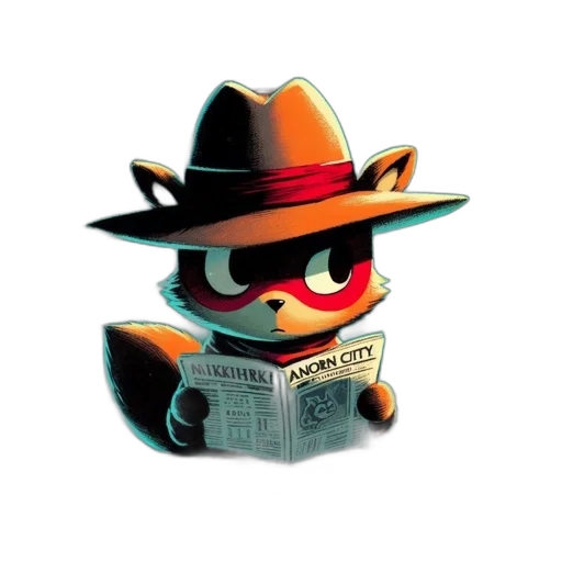 hat, animal, mask, staff, concept art, 3d render, comic book art, cartoon transparent PNG cut-out