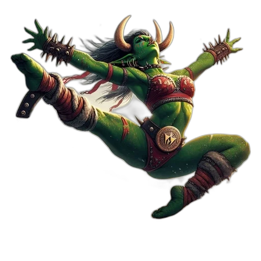 dragon, concept art, fantasy art, green, green-skinned, woman, soars, above transparent PNG cut-out