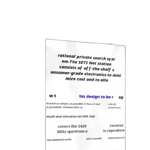 3d render, diagram, illustrating, components, seti, net, station, including transparent PNG cut-out