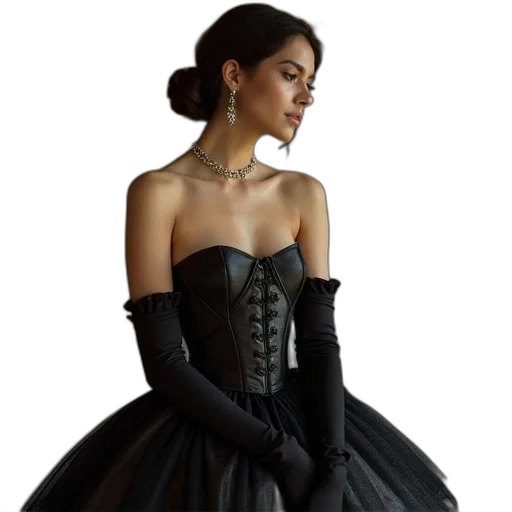dress, jewelry, crown, fantasy art transparent PNG cut-out