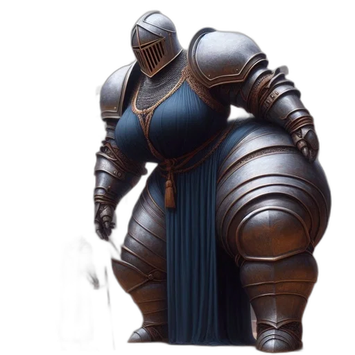 dress, robot, sword, weapon, concept art, 3d render, fantasy art, large transparent PNG cut-out
