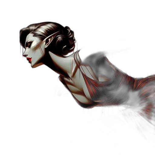 mask, robot, dress, face, concept art, fantasy art, photorealistic, comic book art transparent PNG cut-out