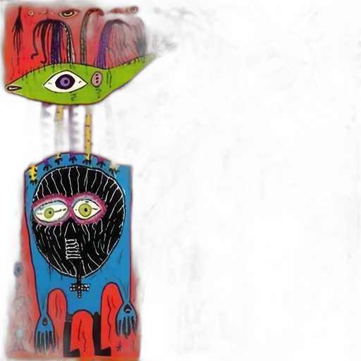 mask, bottle, robot, concept art, artwork, features, bright, whimsical transparent PNG cut-out