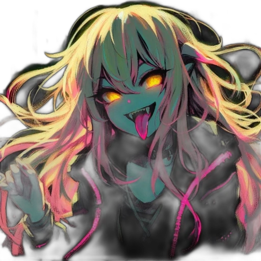 mask, creature, face, dragon, anime, concept art, cyberpunk, vaporwave transparent PNG cut-out