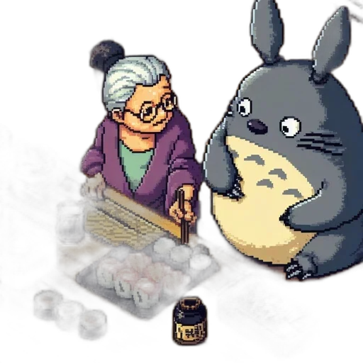 pixel art, concept art, watercolor, 3d render, city street, snow, dark, elderly transparent PNG cut-out