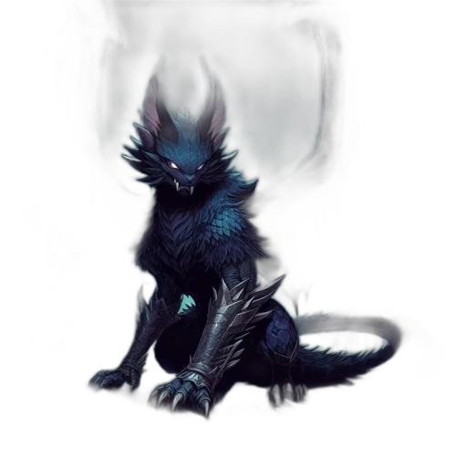 dragon, creature, animal, staff, concept art, fantasy art, pixel art, watercolor transparent PNG cut-out