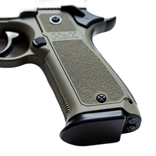 weapon, close-up, image, textured, grey, gun, grip, black transparent PNG cut-out