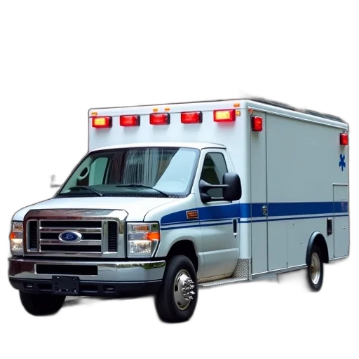 car, weapon, staff, concept art, 3d render, white, ambulance, truck transparent PNG cut-out