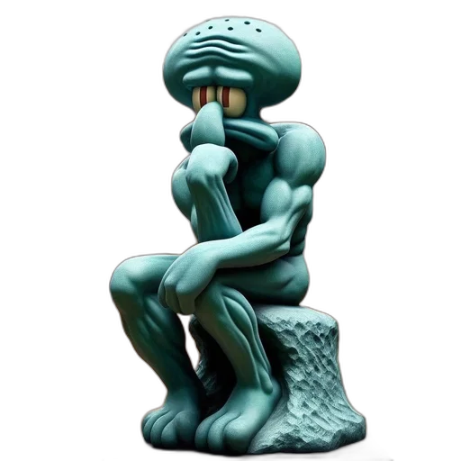 creature, furniture, robot, hat, 3d render, vaporwave, concept art, photorealistic transparent PNG cut-out