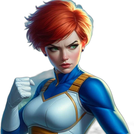 face, comic book art, concept art, fantasy art, photorealistic, blue, animated, female transparent PNG cut-out