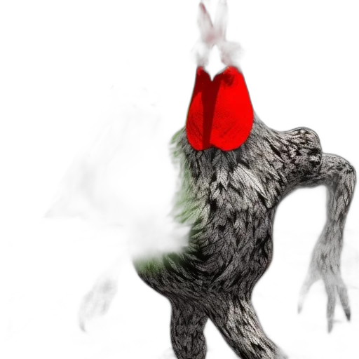 creature, animal, mask, hat, 3d render, concept art, photorealistic, glowing transparent PNG cut-out