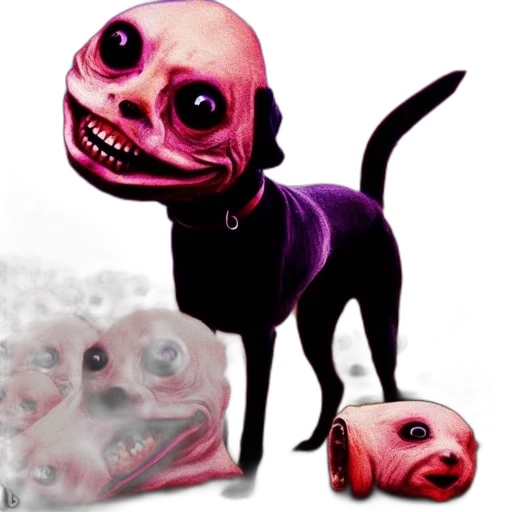 creature, mask, animal, face, concept art, 3d render, vaporwave, photorealistic transparent PNG cut-out