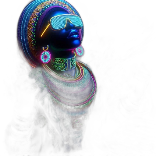 mask, face, jewelry, robot, vaporwave, 3d render, concept art, fantasy art transparent PNG cut-out
