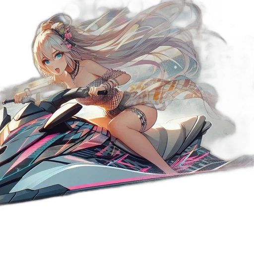 sword, weapon, dress, dragon, concept art, fantasy art, anime, watercolor transparent PNG cut-out