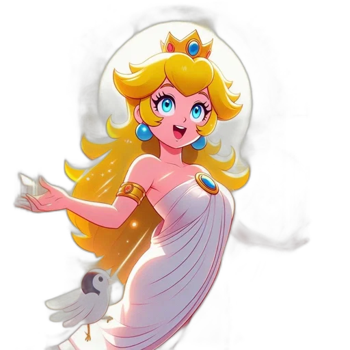 dress, crown, jewelry, staff, concept art, pixel art, fantasy art, 3d render transparent PNG cut-out