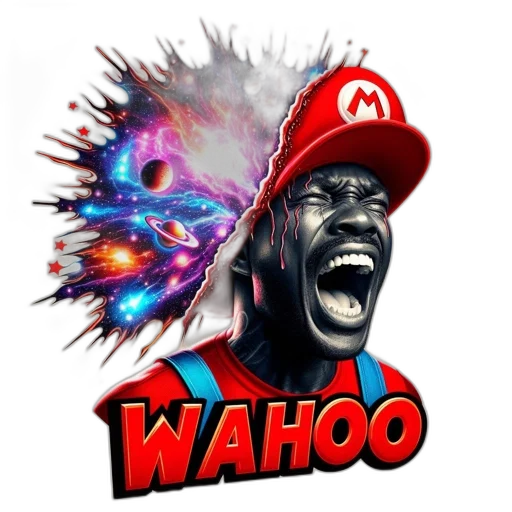 weapon, hat, concept art, comic book art, 3d render, anime, mario, recognizable transparent PNG cut-out