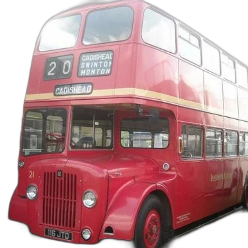 red, double-decker, bus, route, number, destination, cadishead, swinton transparent PNG cut-out