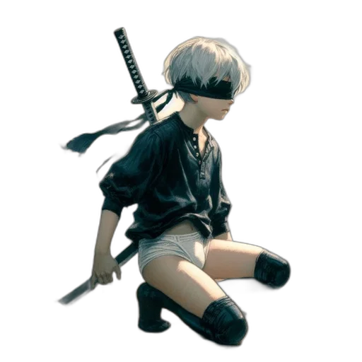 weapon, sword, staff, jacket, concept art, 3d render, pixel art, cyberpunk transparent PNG cut-out
