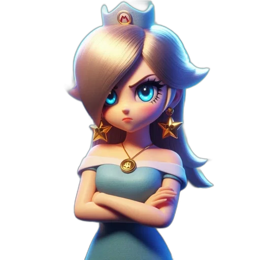 crown, staff, dress, jewelry, concept art, fantasy art, 3d render, pixel art transparent PNG cut-out