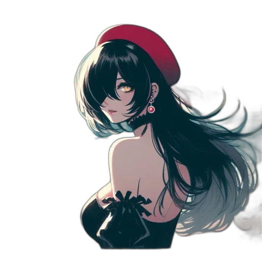 hat, mask, crown, dress, anime, concept art, watercolor, pixel art transparent PNG cut-out