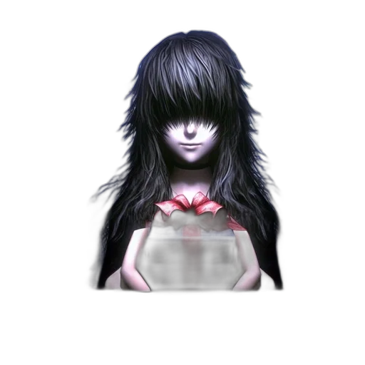 mask, face, hair, staff, concept art, 3d render, pixel art, fantasy art transparent PNG cut-out