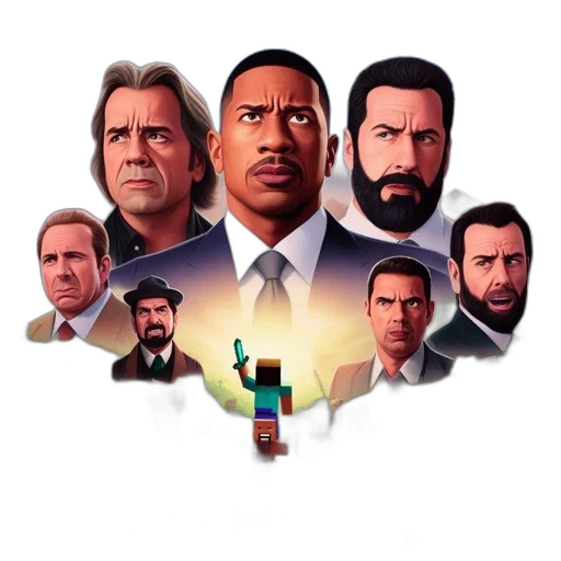 face, staff, concept art, pixel art, comic book art, cartoon, fire, six transparent PNG cut-out