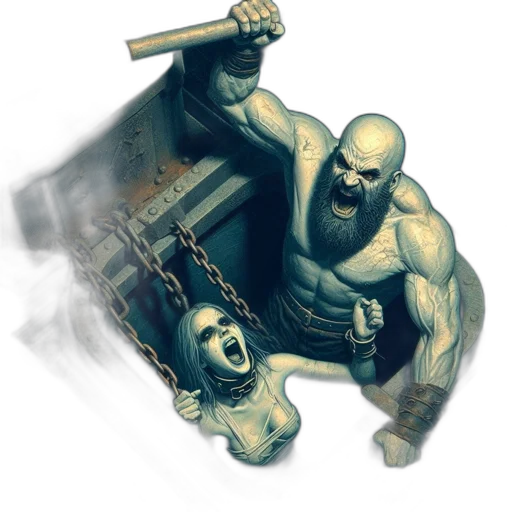 weapon, sword, robot, concept art, fantasy art, comic book art, pixel art, muscular transparent PNG cut-out