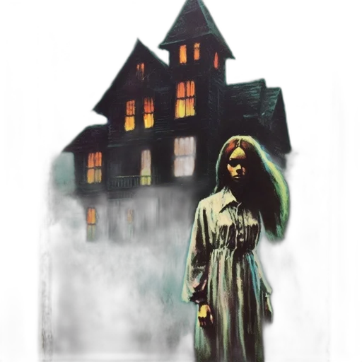 dress, concept art, comic book art, watercolor, pixel art, fog, night, city street transparent PNG cut-out