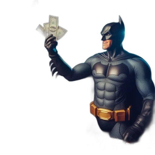 concept art, comic book art, 3d render, fantasy art, batman, among, dancing, crowd transparent PNG cut-out