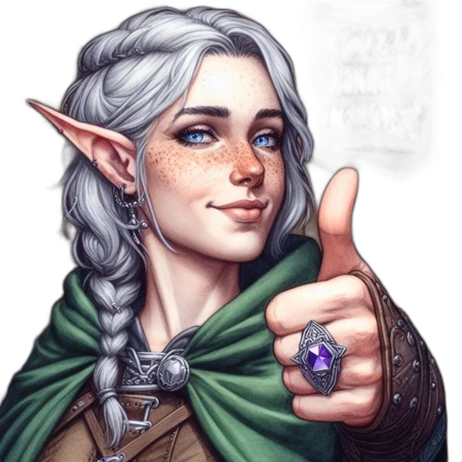 dragon, staff, fantasy art, concept art, pixel art, comic book art, elf, character transparent PNG cut-out