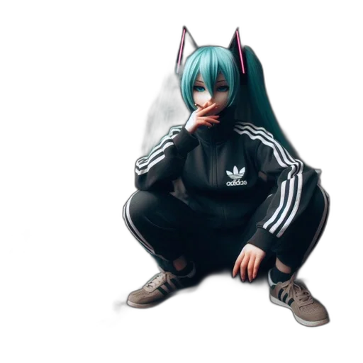 jacket, creature, animal, dragon, anime, vaporwave, cyberpunk, 3d render transparent PNG cut-out