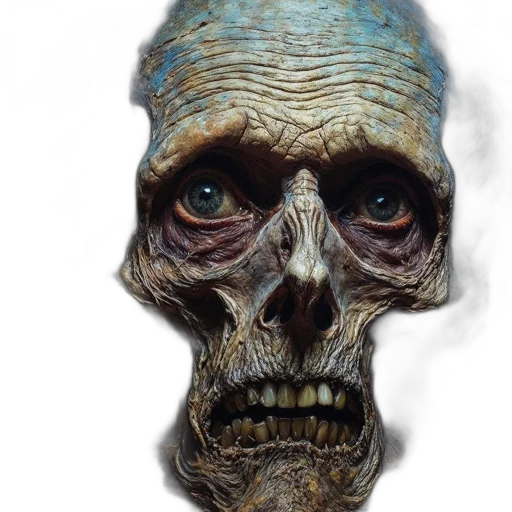 face, mask, creature, concept art, photorealistic, fantasy art, 3d render, highly transparent PNG cut-out