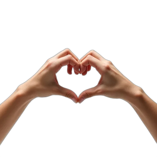 jewelry, close-up, person, hands, forming, heart, shape, their transparent PNG cut-out