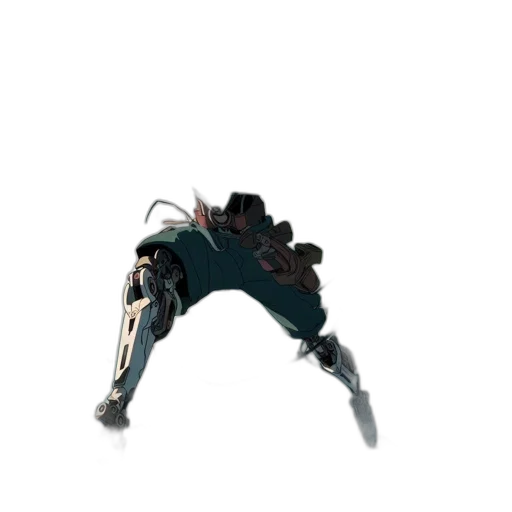 robot, weapon, creature, staff, 3d render, concept art, cyberpunk, pixel art transparent PNG cut-out