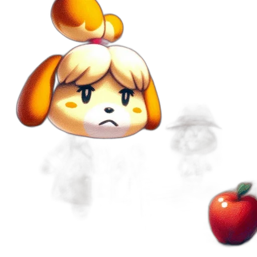staff, crown, concept art, pixel art, watercolor, 3d render, fire, monochrome transparent PNG cut-out