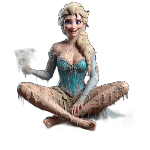 staff, dress, fantasy art, concept art, 3d render, photorealistic, snow, elsa transparent PNG cut-out