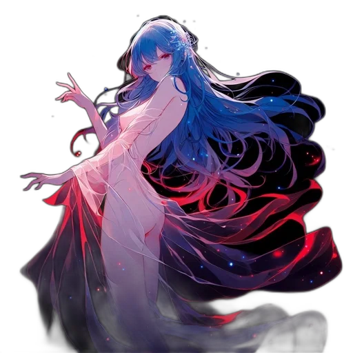 dress, creature, dragon, staff, concept art, fantasy art, anime, pixel art transparent PNG cut-out