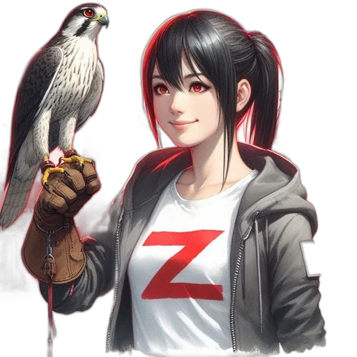 staff, animal, jacket, concept art, fantasy art, pixel art, photorealistic, red transparent PNG cut-out