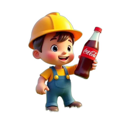 bottle, staff, robot, food, 3d render, photorealistic, concept art, cartoon transparent PNG cut-out